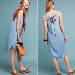 Cloth & Stone Bow-Tied Chambray Jean Dress by Anthropologie